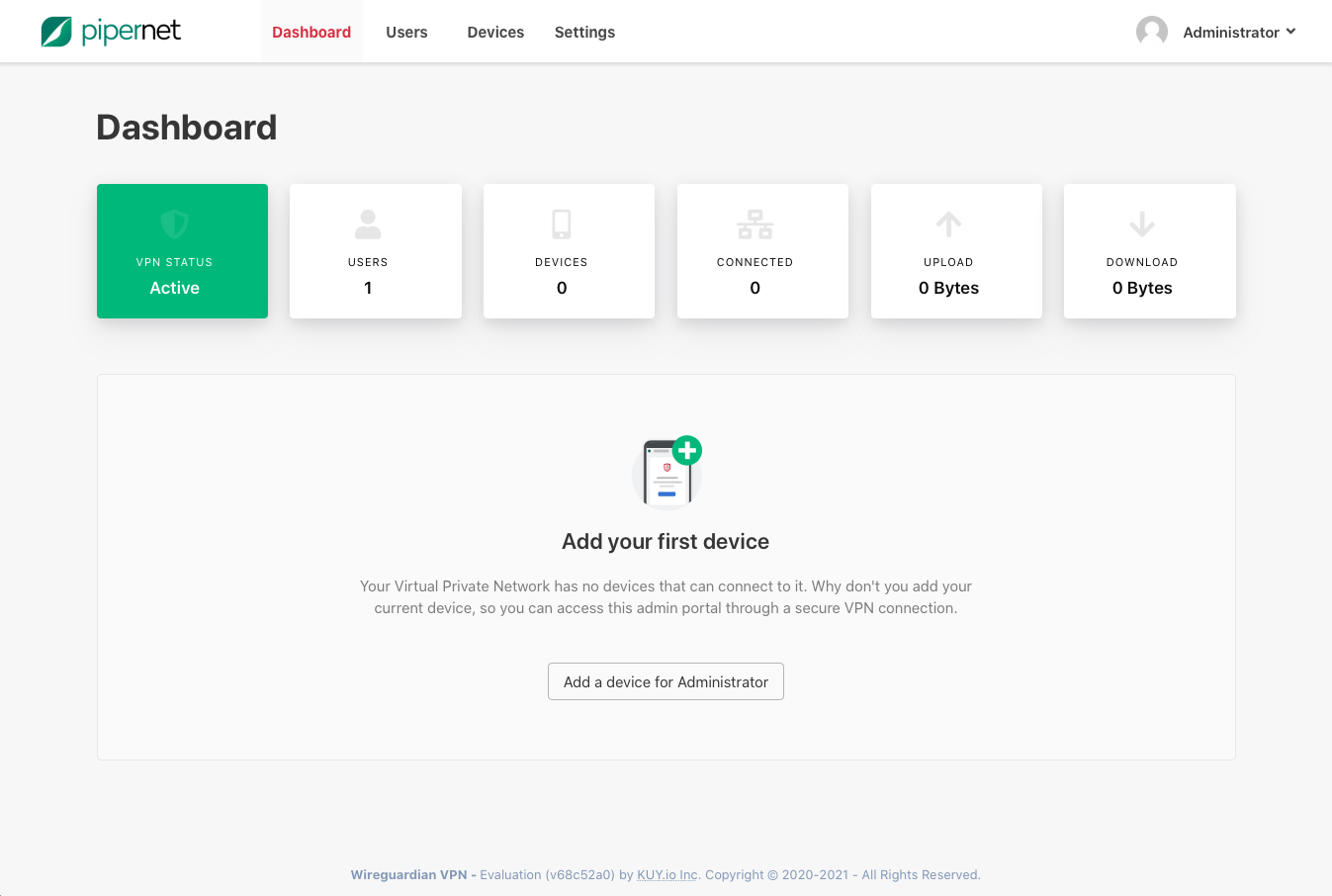 A user-interface screenshot demonstrating the custom logo feature of KUY.io Konnect™